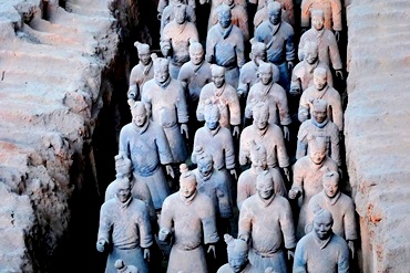 Terracotta warriors in China