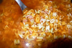 Alphabet soup and noodles