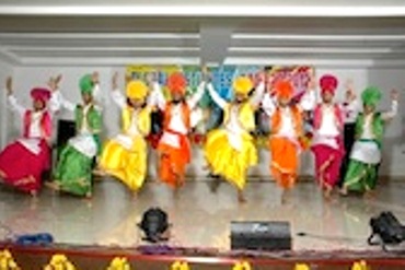 Dancers in colourful costumes