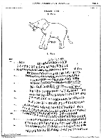 Paper copy of diagram of elephant and inscription of the edicts of Khalsi which are about the battle of Kalinga and how no-one should suffer as long as they follow dhamma