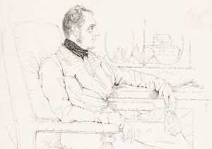 Sketched Portrait of James Prinsep 1838