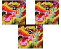 Colourful Chinese dragon costume 