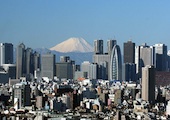 Tokyo city with Mount Fuji in the background