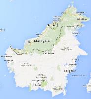 Google map of Borneo