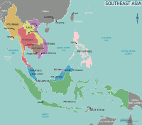 Map showing countries of Southeast Asia