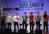 Super Junior-M at a press conference