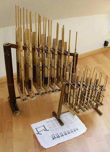 Two angklung instruments