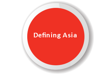 Magenta circle with words 'Defining Asia' in the middle