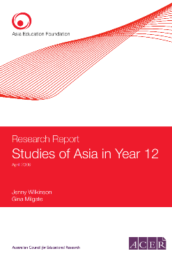 Studies of Asia in Year 12 report cover